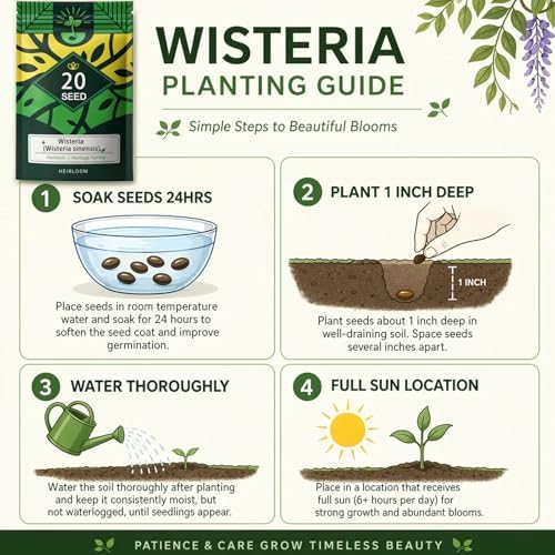 Wisteria Seeds for Planting Outdoor, Perennial Vine Fragrant Purple Flowers - Image 2