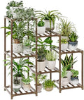 Bamworld Plant Stand Indoor Plant Shelf Outdoor Wood Plant Rack by Bamworld