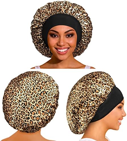 3PCS Bonnets for Women,Silk Satin Bonnet Hair Bonnet for Sleeping - Image 2