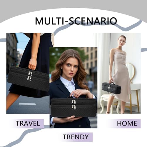 Double-Layer Carrying Case Apply to Revlon One-Step Hair Dryer, Travel Bag for Hair Volumizer/Styler,Water Resistant Storage Organizer Box,Compatible with FlexStyle Attachment (Bag Only) - Image 6