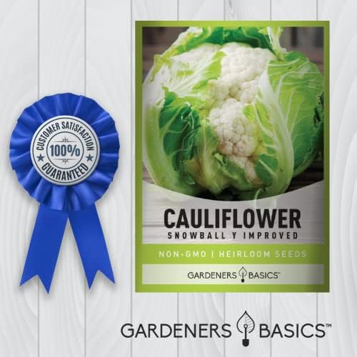 Gardeners Basics Cauliflower Seeds for Planting - (Snowball Y Improved) is A Great Heirloom, Non-GMO Vegetable Variety, 1 Gram Seeds Great for Outdoor Spring, Winter and Fall Gardening - Image 7