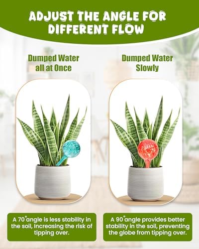 Iridescent Self Watering Globes, Glass Rainbow Plant Watering Globes, Self Watering Planter Insert, Automatic Plant Waterer Indoor (Large-6 Pcs Multi-Color) - Image 4
