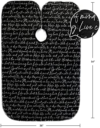 Betty Dain Secret Messages Shampoo Cape, Vinyl, 36" x 54", Black - Image 3