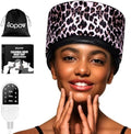Heat Cap Leopard Thermal Steam Cap - 10-Level Heating for Deep Conditioning Natural and Black Hair at Home by AOPOW
