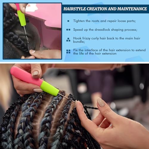 2 Pcs Latch Hook Latch Hook Tool 0.2in, 0.15in Crochet Needles for Hair - Image 6