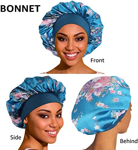 vidsel 4PCS Satin Bonnet, Bonnets for Women, Silk Hair Bonnet for Sleeping - Image 2