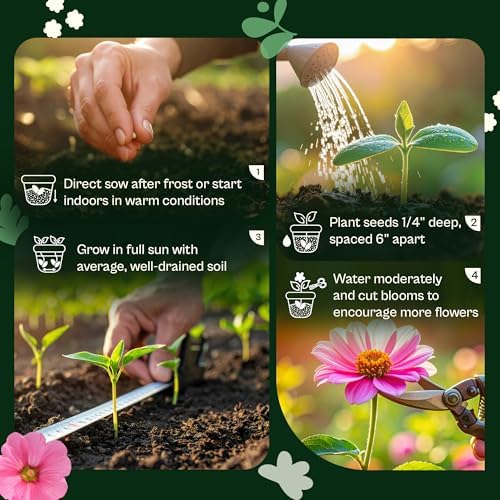 SVI 550 Mix Lilliput Zinnia Seeds for 2026 (Zinnia elegans) – Dwarf Zinnias Seed Packets – Heirloom Seed Mix, Double Blooms for Cut Flower Seeds Packets, Flower Garden, Containers, Outdoor Garden Beds - Image 5