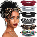 6 Pcs Short Bow Headbands for Women Boho Paisley Print Hair Band by ZUYASEZ