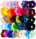 Chloven 45 Pcs Velvet Hair Scrunchies Elastics Hair Bands for Women Girls by ChlovenUS