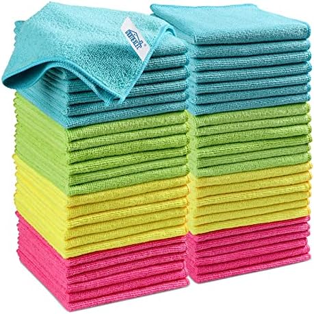HOMEXCEL 50PK Microfiber Cleaning Cloth, Cleaning Rag for Home, 11.5x11.5in by HOMEXCEL