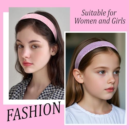 Headbands for Girls, 3 Pack Sparkly Glitter Toddler Girls Headbands - Image 5