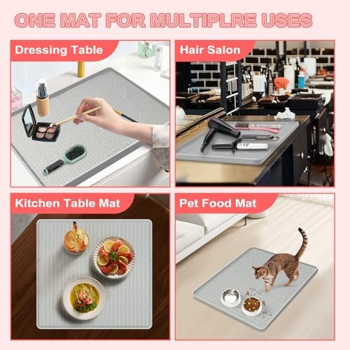 Lorvain 24" x 24" Oversize Silicone Heat Resistant Mat for Hair Tools - Image 7