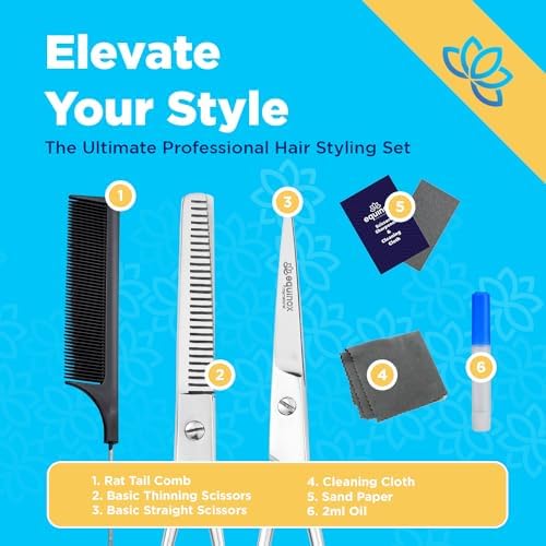 Equinox Professional Hair Cutting Scissors Set - Blending Shears for Hair - Image 5