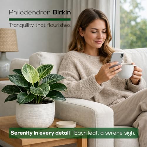Philodendron Birkin Plant (4 Pack) Live Starter Plug Plants, Variegated Indoor Houseplants, Tropical Philodendron Plants Live, Easy Care Houseplants, White Striped Foliage Plants for Indoor Growing - Image 6