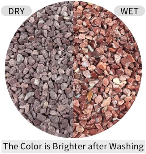 FANTIAN 10 lbs Succulent Cactus Rocks Pebble, 3/8 Inch Aquarium Gravel, Red - Image 2