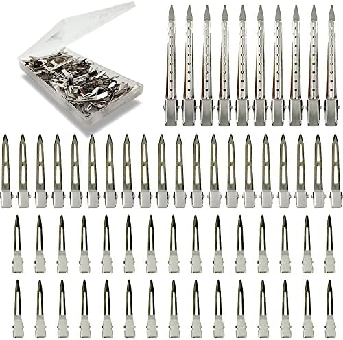 HiJeaton Metal Duckbill Hair Clips for Women Styling Curl Silver Rollers by HiJeaton