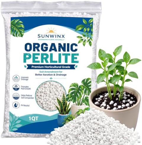 1QT Organic Perlite For Plants Indoor, Horticultural Soil Amendment by Sunwinx