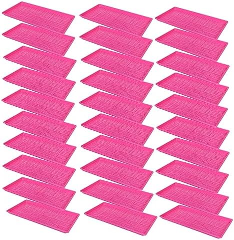 SUNPACK 10" x 20" Heavy Duty Mesh Plastic Seed Starting Tray, Magenta, 1" (Pack of 30) - Ensures Water Drainage and Aeration, Perfect for Greenhouses or Indoor Gardening by SUNPACK