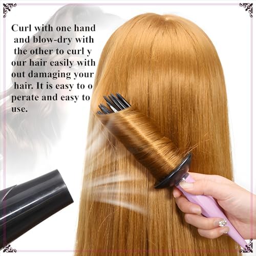 Curly Hair Brush with 17 Teeth, Curl Defining Brush, Curling Roll Comb, Perfect for Hair Salon and Home Use (Pink) - Image 6