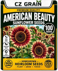 100 American Beauty Sunflower Seeds | Red Sunflowers for Planting by CZGrain