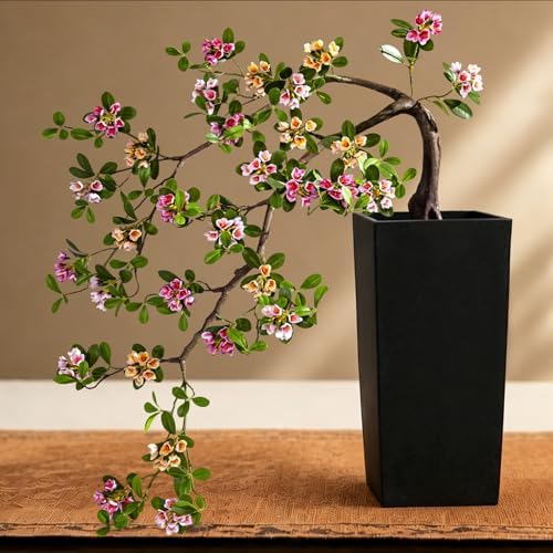 Large Artificial Bonsai Tree 3ft Fake Bonsai Artificial Cherry Blossom Tree Sakura Faux Bonsai for Home, Bedroom and Office Desk Japanese Decor (Mixed Color) - Image 6