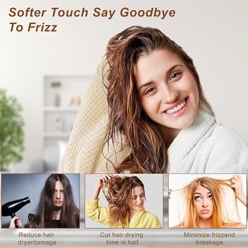 Soft Microfiber Hair Drying Towel Wrap, 5 Pack Elastic Hair - Image 5