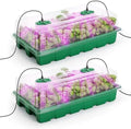 MIXC 2 Pack Seed Starter Tray with Grow Light, 80Cell Indoor Plant Grow Kit by MIXC