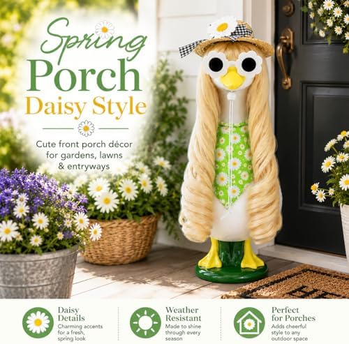 Daisy Porch Goose Outfit with Long Blonde Wig & Hat, 4-Piece - Image 4