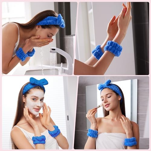 Ztomine Headbands for Women - Spa Headband and Wristband Set - Headband for Washing Face,Facial Mask,Makeup and Skin Care,Gifts for Women and Teen Girl Gifts Trendy Stuff - Image 3