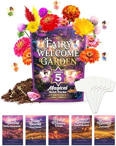 Fairy Garden Seed Kit | 5 Flower Varieties for Pollinators | Indoor,Outdoor by TactikoSurvival