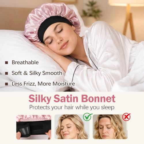 Babalet Double Layer Satin Bonnet for Sleeping Women Men Sleep Cap - Image 6