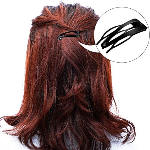 Chinco Black 24 Pcs Double Grip Hair Metal Snap Clips,2 Inch - Image 5