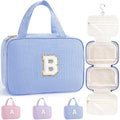 TOPEAST Bridesmaid Proposal Gifts - Bridal Shower Gifts, Hanging Toiletry Bag for Women, Personalized Travel Gifts for Women, Monogrammed Initial Toiletry Pouch Makeup Bag - Letter B, Blue by TOPEAST