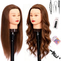 20inch 100% Mannequin Head Human Hair Doll Head for Hair Styling by Unknown