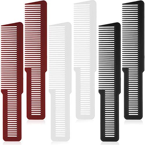 Patelai 6 Flat Top Styling Comb,Black, White and Red by Patelai