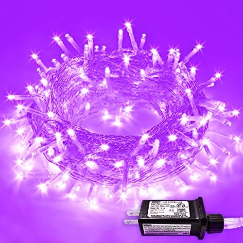 JMEXSUSS 200 LED Halloween Lights Indoor Outdoor Purple String Lights 66Ft by JMEXSUSS