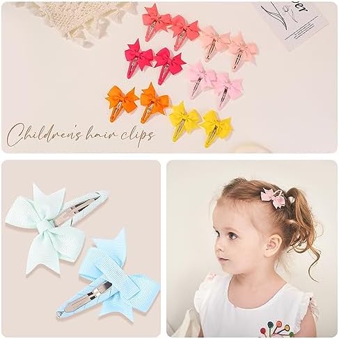40PCS Snap Baby Hair Bows Clips for Girls Grosgrain Ribbon Fully Wapped 2 Inch Infant Hair Barrettes Accessories for Baby Girls Newborns Toddler - Image 3