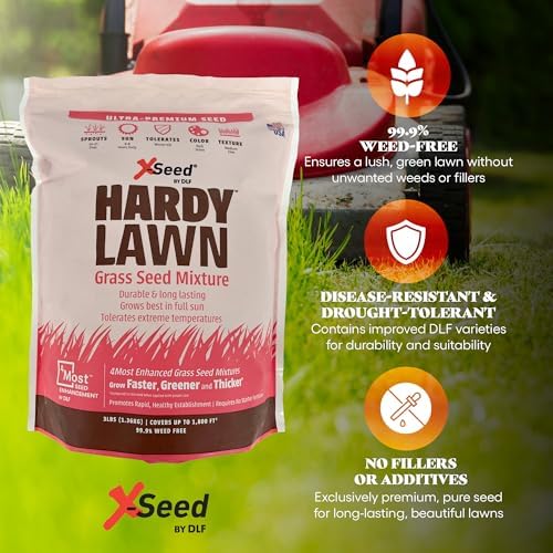 X-Seed Hardy Lawn Grass Seed Mixture - Durable, Long-Lasting Lawn Solution for Full Sun, Withstands Extreme Temperatures & Heavy Traffic, Ideal for Backyards, 3 lbs. - Image 2