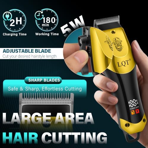 Hair Clippers for Men with LED Power Display, 4-Piece Grooming Kit - Image 2