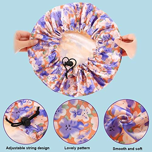 5 Pieces Kids Satin Bonnets Adjustable Sleeping Caps Reversible Satin Night Hats Soft Colorful Cap for Toddler Child Teens - Image 5