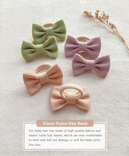 Cherssy 2" Bow Hair Ties for Girls, 28pcs Toddler Elastic Hair Accessories - Image 5