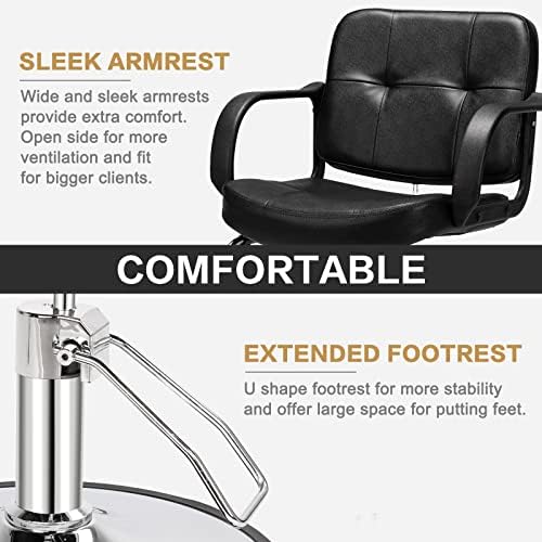 OmySalon Salon Styling Chair Heavy Duty for Stylist Hair Cutting, Hydraulic Barber Swivel Chair, Hairdressing Tattoo Beauty Spa Equipment - Image 5