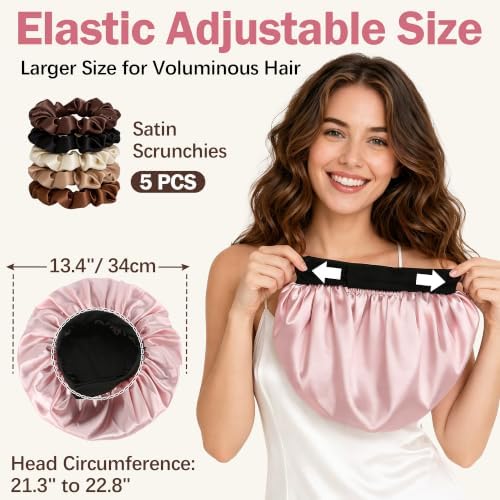 Babalet Double Layer Satin Bonnet for Sleeping Women Men Sleep Cap - Image 5