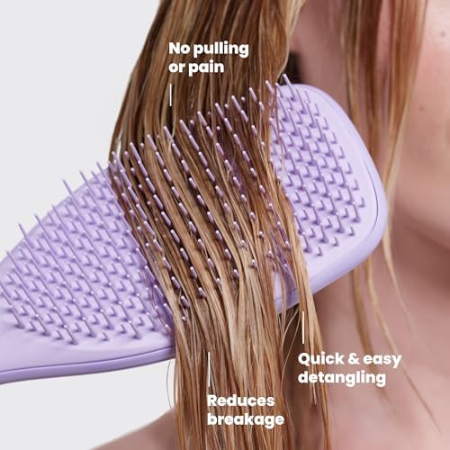 Tangle Teezer Fine Ultimate Detangler Brush, Dry & Wet Hair Brush to Detangle & Reduce Breakage for Fine Hair Types, Hypnotic Heather (Pack of 3) - Image 4