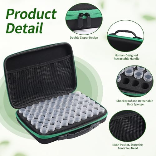 Douorgan Seed Storage Box, Portable Seed Saving Box, Sturdy Seed Organizer Kit Seed Envelopes Funnel Label, Seed Container for Flower Plants Vegetable Seed, M-60 Slots - Image 3