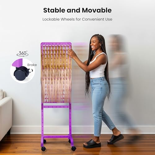 Braiding Hair Rack 280 Pegs, Height Adjustable - Image 6