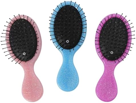 Toddler Detangler Hair Brush Travel Detangling Brushes 3Pcs Women Valentines Day Best Gift Small For Baby Kids Pocket hairbrush Pro, for Curly Wet Dry Tangle by Woplagyreat