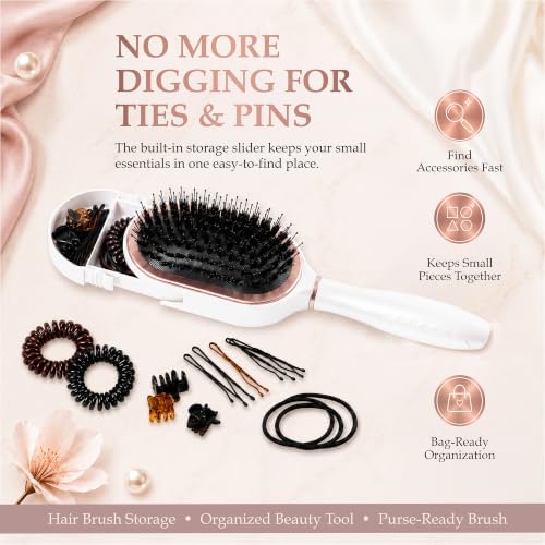 BeautyHAK Blessed Anti-Static Hair Brush Gift Set for Women, Boar Bristle - Image 3