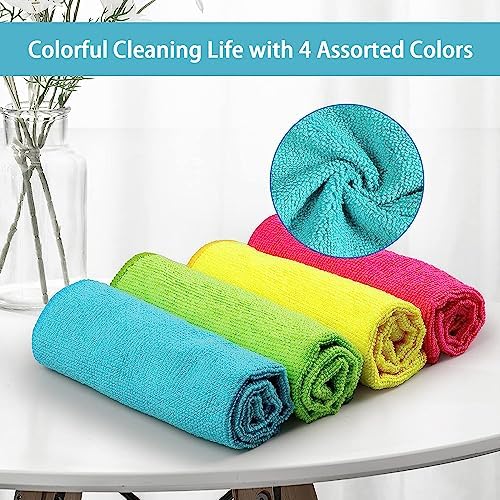HOMEXCEL 100PK Microfiber Cleaning Cloth, Cleaning Rag for Home, 11.5x11.5 - Image 4