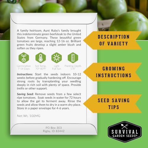 Colorful Heirloom Tomato Seeds 5 Variety Pack - Survival Garden Seeds - Image 2